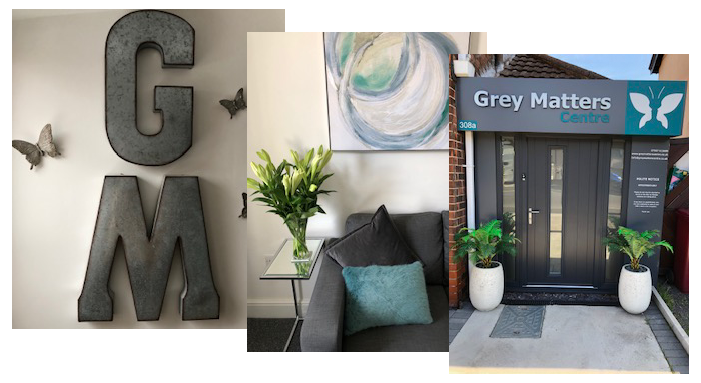 Collection of 3 phots of letters, door and room
