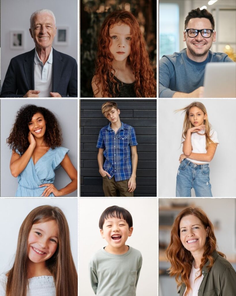 Different aged clients